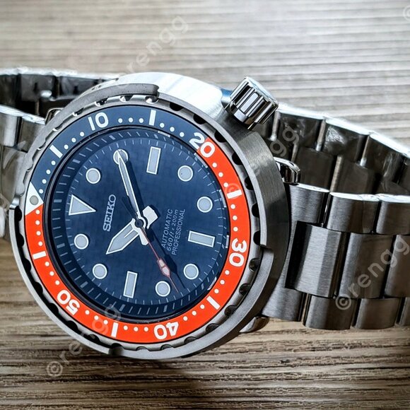 Automatic Tuna Canned Diver black carbon fiber Mod Watch 46mm Sapphire 24jewels - Picture 3 of 7